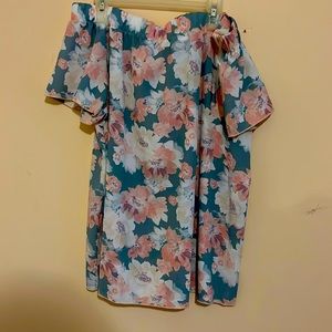 Off shoulder floral top